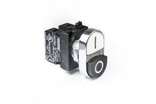 CM Serisi Metal 1NO+1NC Çiftli 1 Çıkık Siyah-Beyaz 22 mm Buton